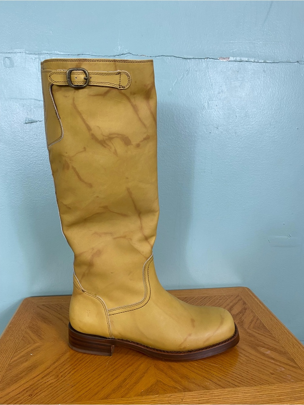 FRYE Campus Low Heel Tall Riding Boot Yellow Banana 11 B
